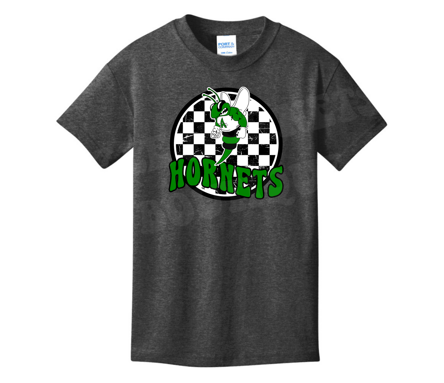 Youth Azle Hornets Checkered Circle Tee