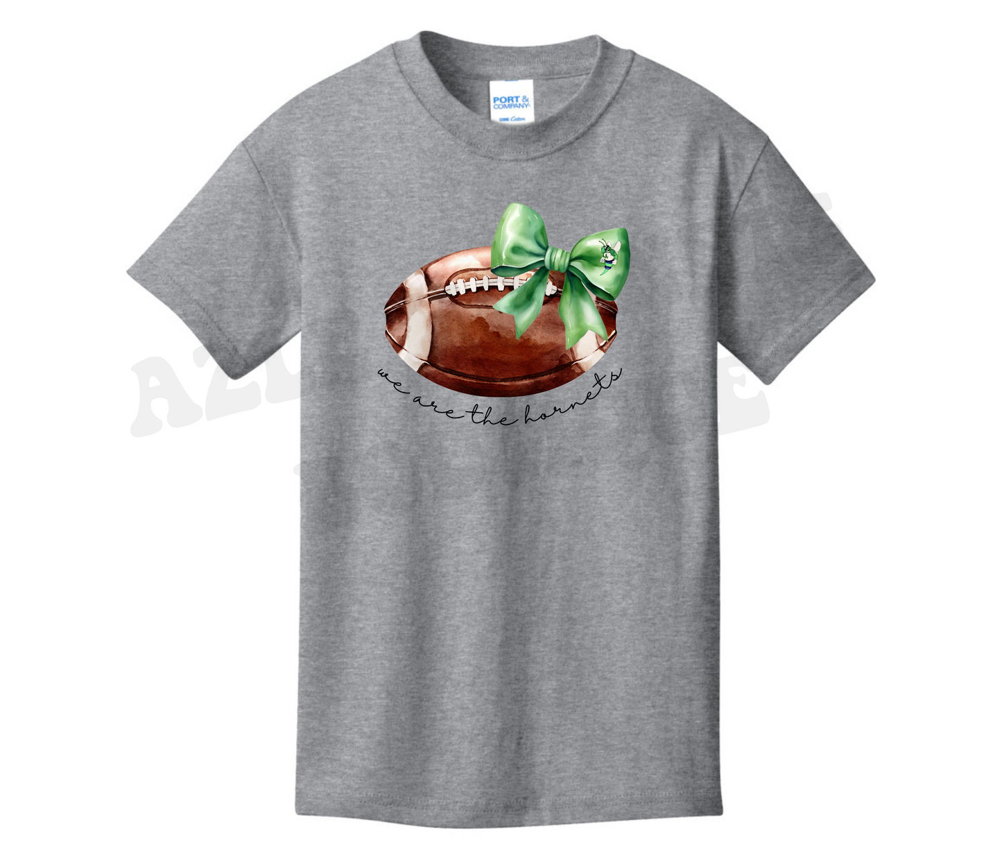 Youth Bow Football We are the Hornets Shirt