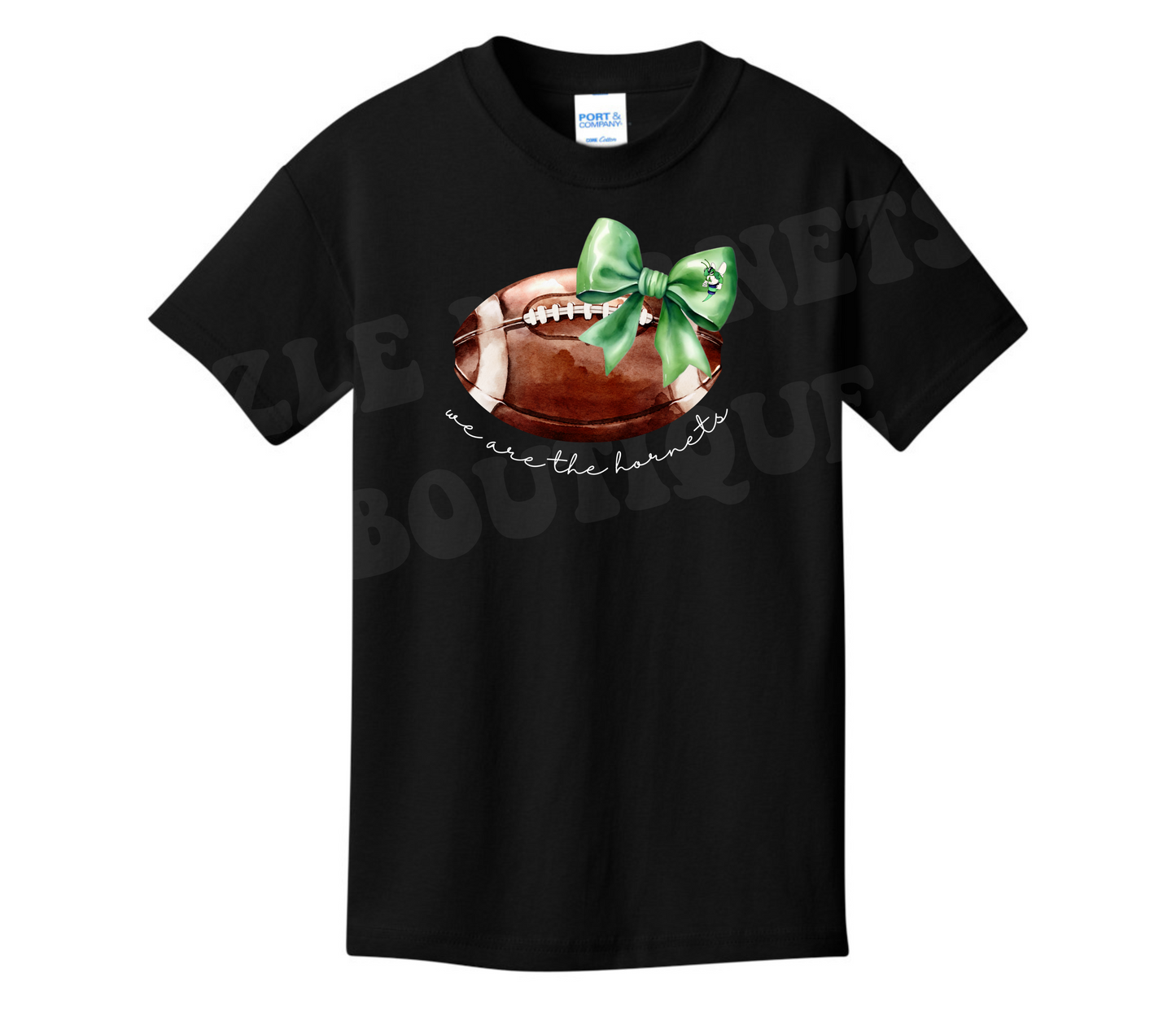 Youth Bow Football We are the Hornets Shirt