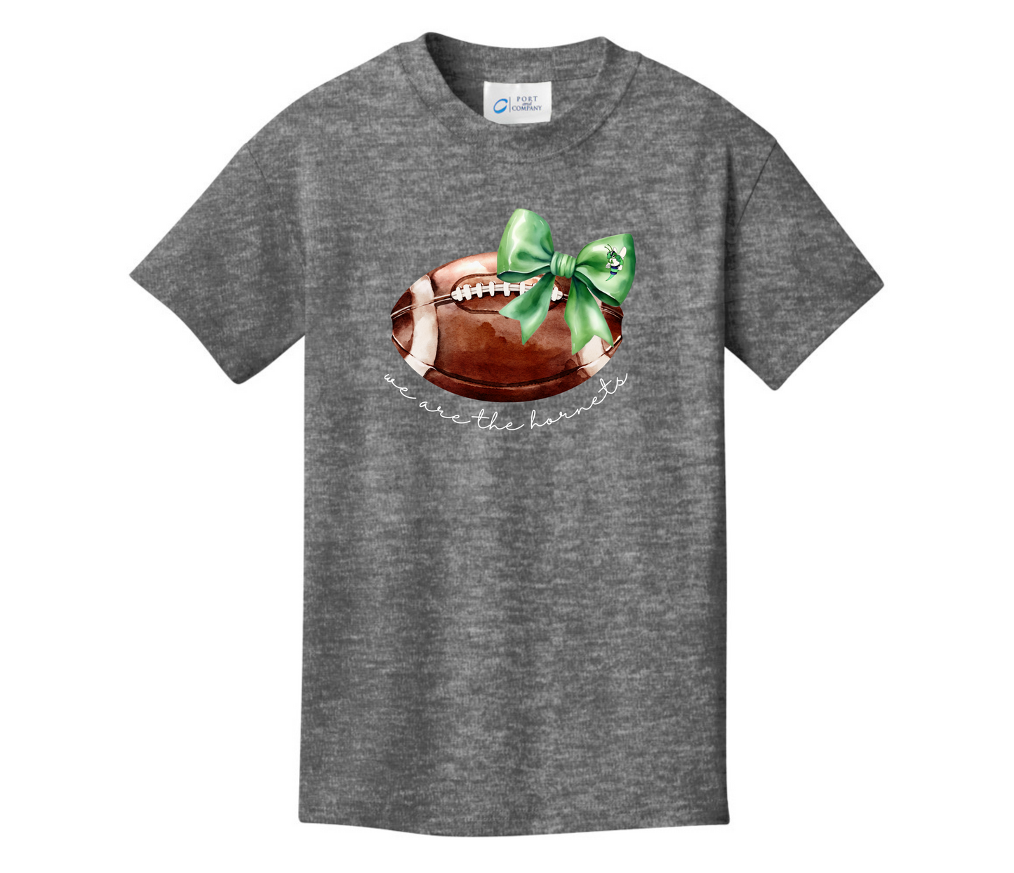 Youth Bow Football We are the Hornets Shirt