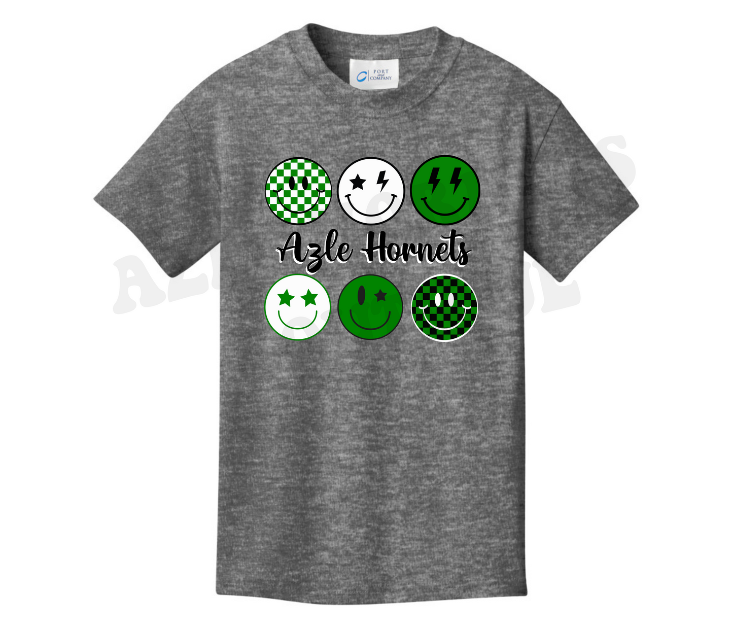 Youth Azle Hornets & Smiley Faces Tee