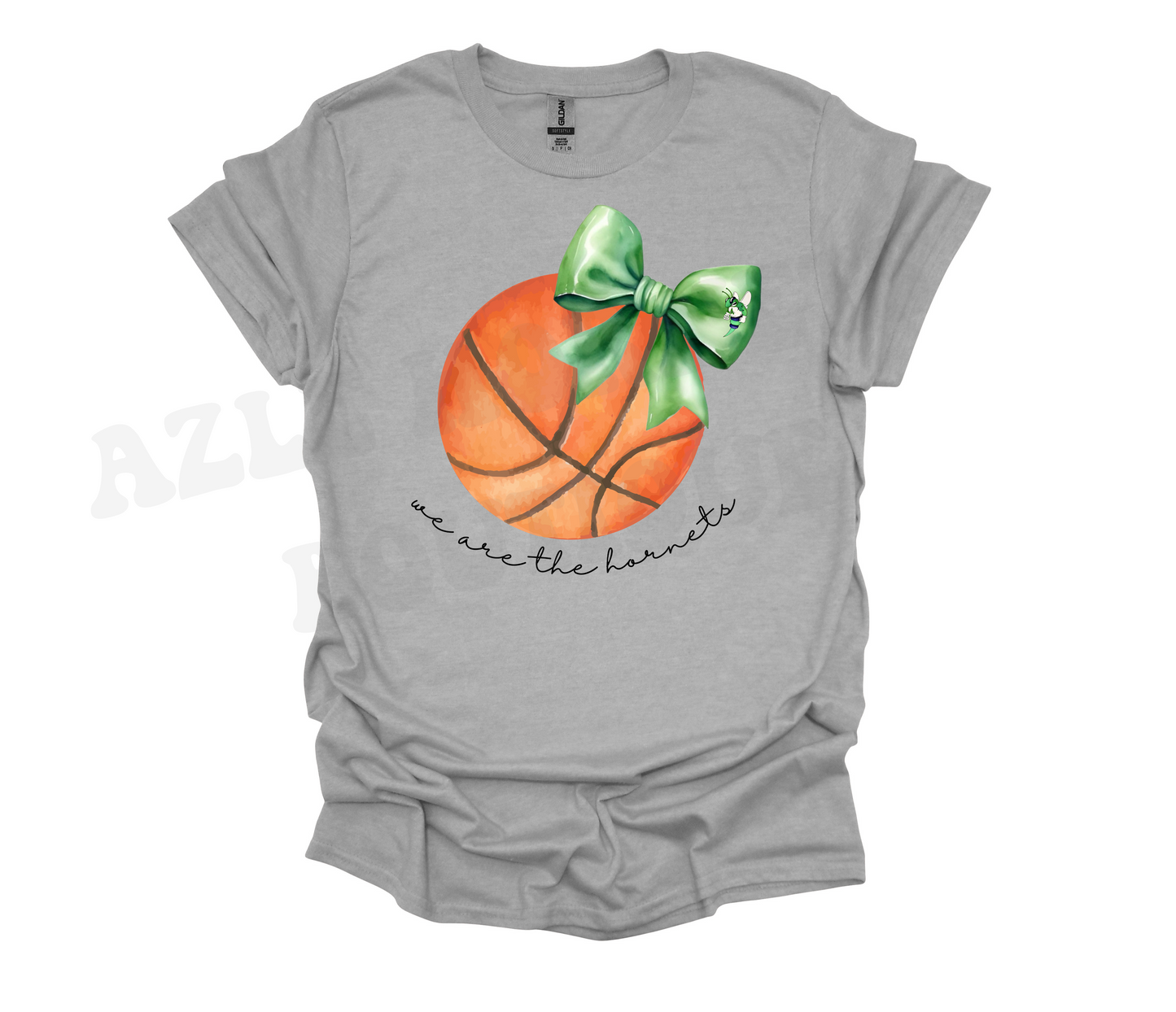 Adult Bow Basketball We are the Hornets Shirt