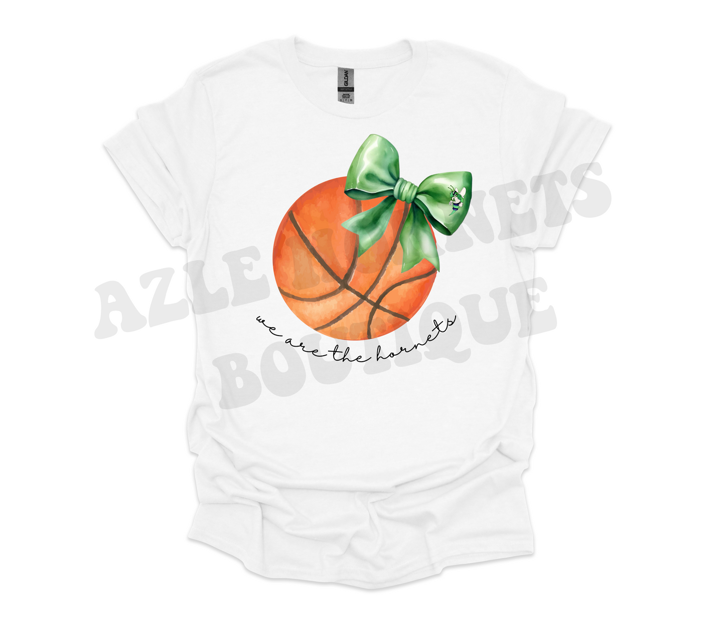 Adult Bow Basketball We are the Hornets Shirt
