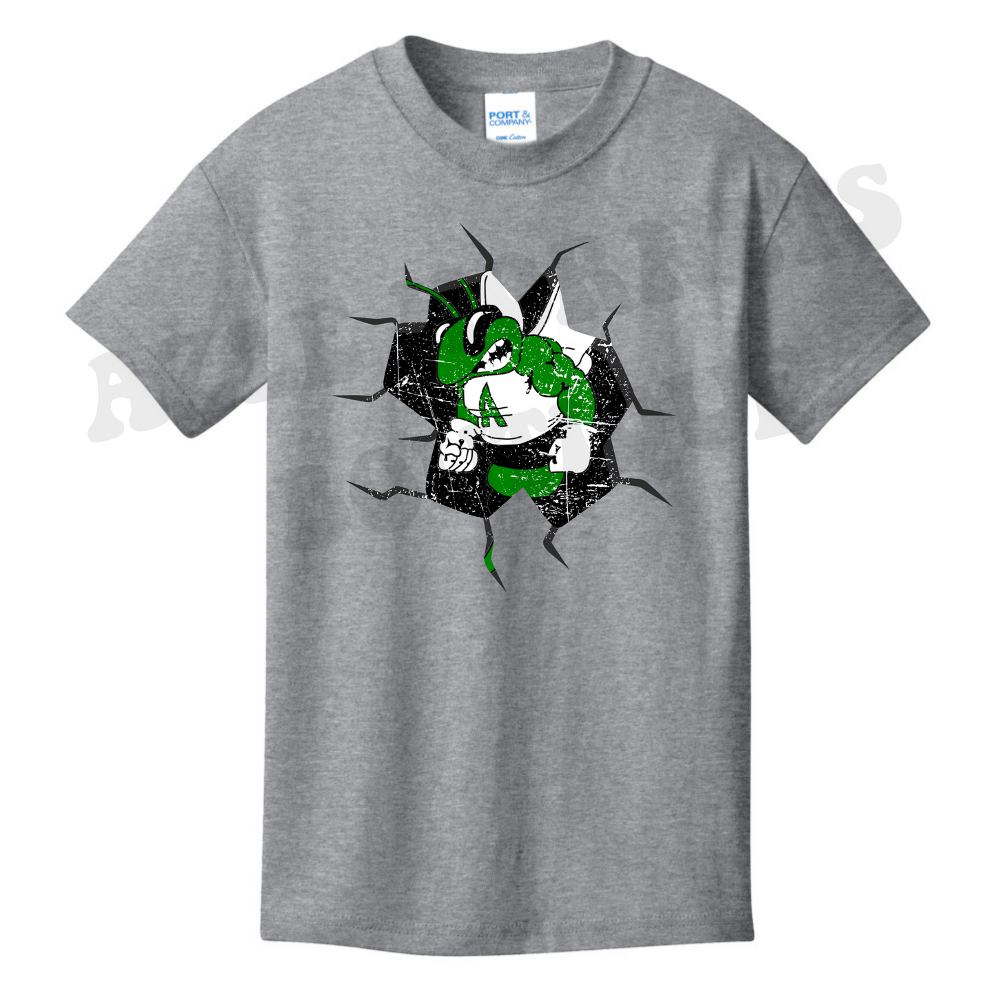 Youth Breaking Through Azle Hornets T-Shirt