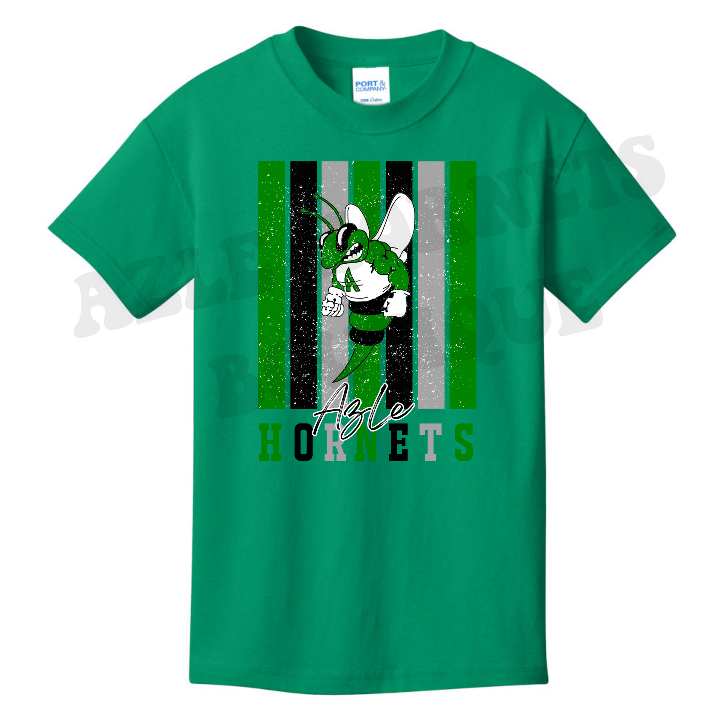 Youth Multicolor lines Azle Hornets T-Shirt